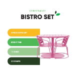 Iris Bistro Set (Pink) (Outer Ctn Qty: 1)