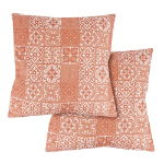 Outdoor Pair of Scatter Cushions - Jacquard Pink