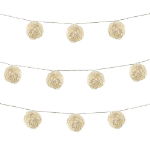 2m Solar Wicker Ball LED String Lights (10 Piece) (Outer Ctn Qty: 12)