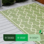 Vintage Outdoor Rug (Green/White) - 120cm x 180cm (Medium) (Outer Ctn Qty: 24)