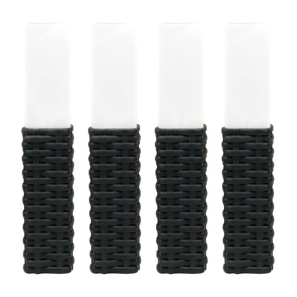 Solar Rattan Finished Stake Lights (Pack of 4) (Outer Ctn Qty: 12)