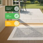 Jute-Style Indoor & Outdoor Rug - Light Grey - 80cm x 150cm (Outer Ctn Qty: 9)