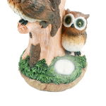 Solar Owl Birdbath