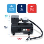250PSI 12V Compact Analogue Air Compressor (Outer Ctn Qty: 10)