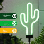 Solar Neon-Effect Cactus Stake Light (Outer Ctn Qty: 12)