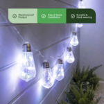 2m Solar Tubular LED Bulb String Lights (10 Piece) (Outer Ctn Qty: 12)