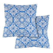 Outdoor Pair Of Scatter Cushions - Jacquard Blue (Outer Ctn Qty: 18)