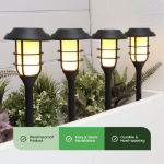 Solar Flaming LED Stake Lights (Pack of 4) (Outer Ctn Qty: 12)