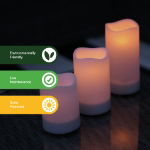 Solar LED Candle Set (3 Piece Set) (Outer Ctn Qty: 12)