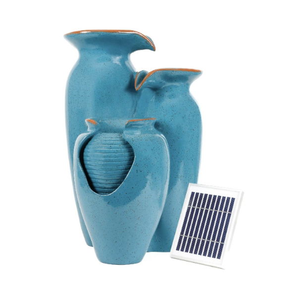 Solar Water Feature - Azure Grecian Pots