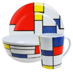 16 Pce Melamine Set - De Stijl (Outer Ctn Qty: 8)