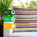 Outdoor Pair of Stripe Scatter Cushions