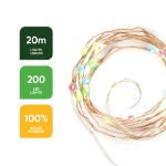 PACK OF 2 200LED Solar Copper String Light-Multi Color LED (Outer Ctn Qty: 24)