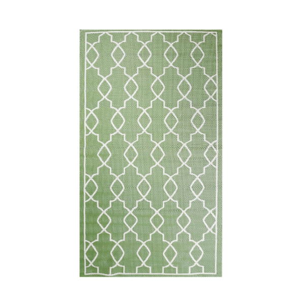 Vintage Outdoor Rug (Green/White) - 120cm x 180cm (Medium) (Outer Ctn Qty: 24)