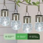 Pack of 4 Solar Hanging Crackle Balls (Outer Ctn Qty: 12)
