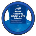 Ultimate Steering Wheel Glove - Black/Blue Sports Grip (Box Qty: 25)