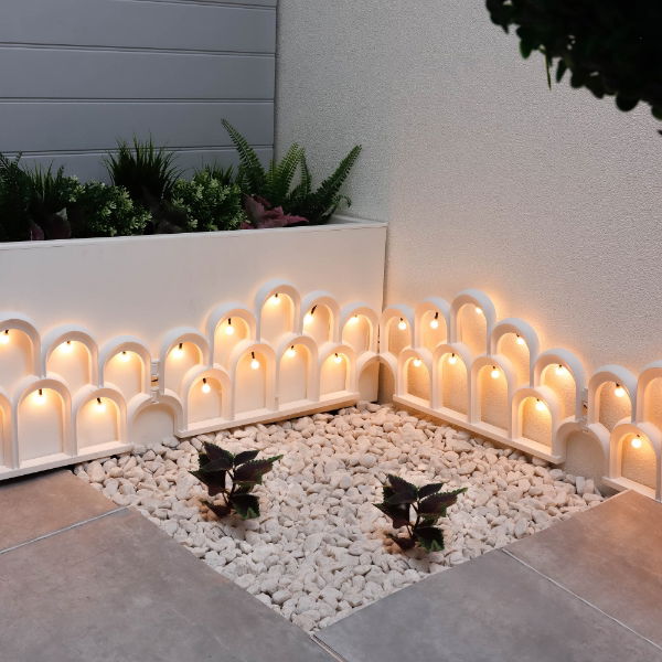 Solar LED Garden Fence Border