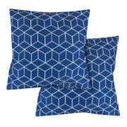 Outdoor Pair Of Scatter Cushions - Blue Cube (Outer Ctn Qty: 18)