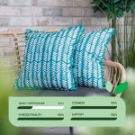 Pair of Teal Fern Scatter Cushions (Outer Ctn Qty: 18)