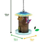 Hanging Bird Feeder With Solar LED (Outer Ctn Qty: 8)