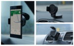 Image showing the SWGH3 gadget holder and how it can be mounted in three different ways the gadget holder can be mounted.