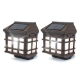 Lantern-Style Solar Fence Lights (Pack of 2)