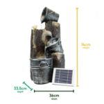 Solar Cascading Woodland Water Feature W/ Battery Back-Up