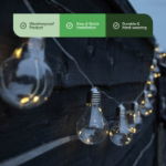 2m Solar Micro LED Bulb String Lights (10 Piece) (Outer Ctn Qty: 12)