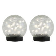 Pair of Solar Powered LED Crackle Balls (Outer Ctn Qty: 6)