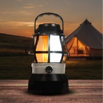 Camping Dimming Lantern With Flame LED