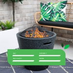 MGO Round Firepit/BBQ with Log Storage