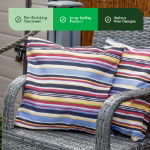 Outdoor Pair of Stripe Scatter Cushions