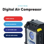 100PSI 12V Digital Air Compressor With COB Light & Auto Shut-Off (Outer Ctn Qty: 16)