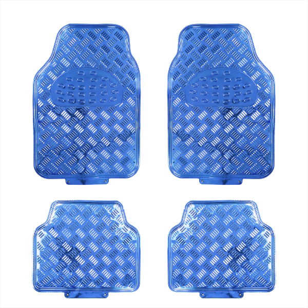 Checker Plate Mat Set Blue (Box Qty: 6)