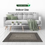 Jute-Style Indoor & Outdoor Rug - Dark Grey - 80cm x 150cm (Outer Ctn Qty: 9)