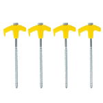 20Pc Screw in Threaded HD Ground Pegs 7.4x185mm