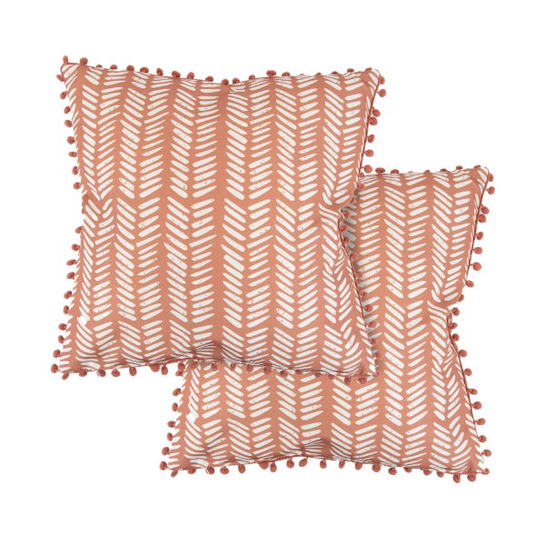 Outdoor Pair Of Scatter Cushions - Terracota Fern (Outer Ctn Qty: 18)