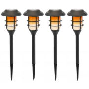 Solar Flaming LED Stake Lights (Pack of 4) (Outer Ctn Qty: 12)