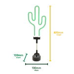 Solar Neon-Effect Cactus Stake Light (Outer Ctn Qty: 12)