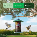 Hanging Bird Feeder With Solar LED (Outer Ctn Qty: 8)