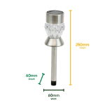 Pack of 4 Solar Round Crystal Stake Lights (Outer Ctn Qty: 12)