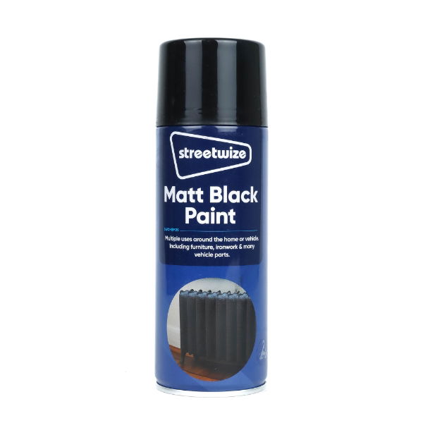 PDQ of 6 Matt Black Paint 400ML (Outer Ctn Qty: 1 PDQ of 6)