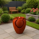 Solar Powered Water Feature - Red Vase (Outer Ctn Qty: 1)