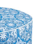 Outdoor Pouf Ottoman - Jacquard Blue (Outer Ctn Qty: 20)