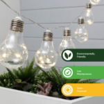 2m Solar Micro LED Bulb String Lights (10 Piece) (Outer Ctn Qty: 12)