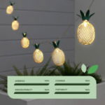 2m Solar Pineapple Lantern LED String Lights (10 Piece) (Outer Ctn Qty: 24)