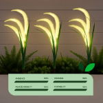 Solar Setaria Viridis Stake Light (Pack of 3) (Outer Carton: 12)