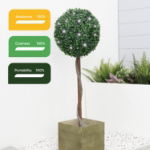 Solar Single Bay Ball Tree In Pot (Outer Ctn Qty: 1)