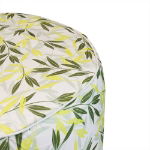 Green/Grey Leaf Print Inflatable Ottoman