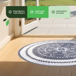 Vanguard Round Outdoor Rug (Grey/White) 150cm (Outer Ctn Qty: 20)